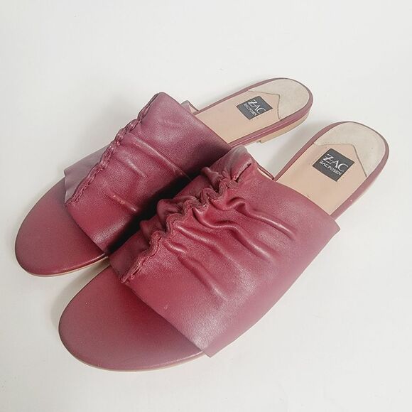 ZAC Zac Posen Yana Womens Slide Dark Red Sandal Size 11 - Picture 3 of 10